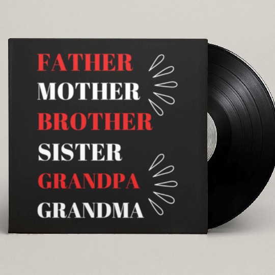 family Connection Heritage Tree Generation History Custom Vinyl Record Sleeves
