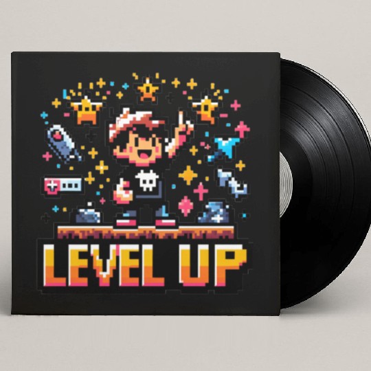 Victory Unlocked: Level Up Custom Vinyl Record Sleeves