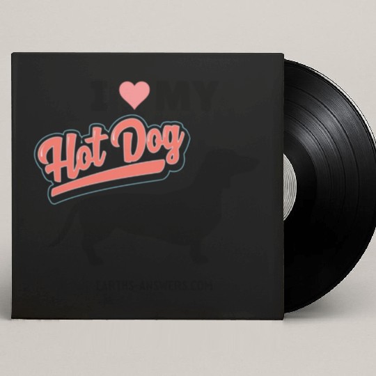 Dachshund Dog Lover Gift Custom Vinyl Record Sleeves Love My Hot Dog