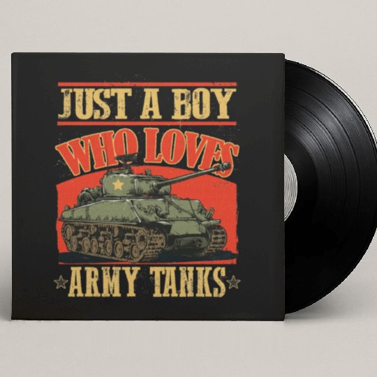 Just a Boy Who Loves Army Tanks a World War 2 Custom Vinyl Record Sleeves