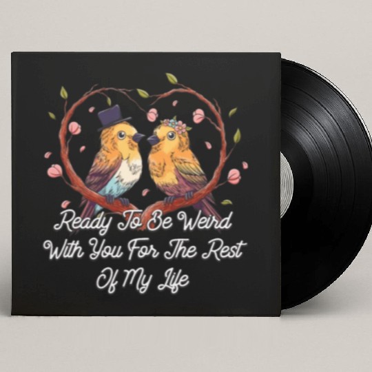 Ready To Be Weird With You Wedding Engagement Custom Vinyl Record Sleeves
