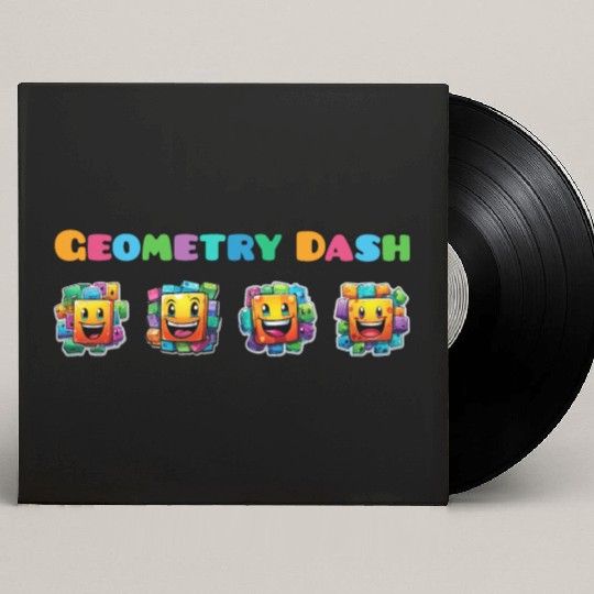 Geometry dash Custom Vinyl Record Sleeves