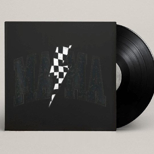 Checkered Mama Lightning Bolt Mothers Day Mother Custom Vinyl Record Sleeves