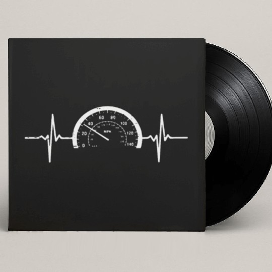 Heartbeat Speedometer Car Guy Auto Garage Racing Custom Vinyl Record Sleeves