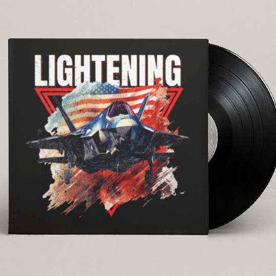 F35 Lightning Fighter Jet Plane Veteran Military Custom Vinyl Record Sleeves