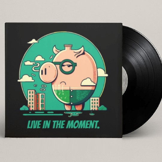 Live in the Moment Pig Custom Vinyl Record Sleeves