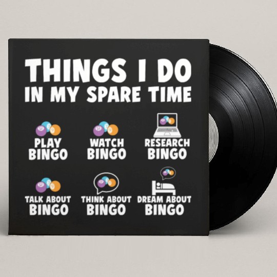 Funny Bingo Player Enthusiast Custom Vinyl Record Sleeves
