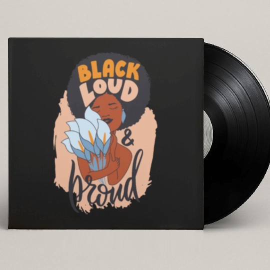 The african women hugging bouquet flowers Custom Vinyl Record Sleeves