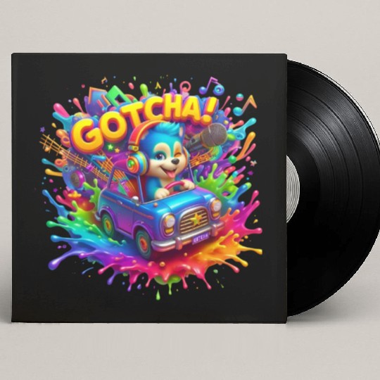 Stellar Cadence: Symphony of Neon Hues - GoTCha! Custom Vinyl Record Sleeves
