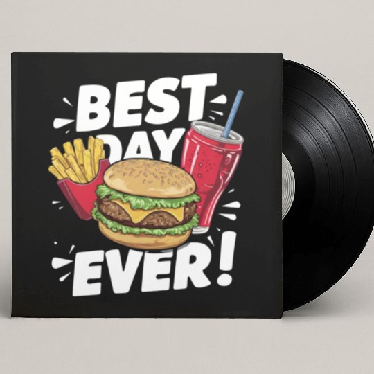 Best Day Ever Fast Food Enthusiast Treat Custom Vinyl Record Sleeves