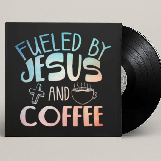 Cool Coffee Jesus Art Christian Coffee Lover Custom Vinyl Record Sleeves