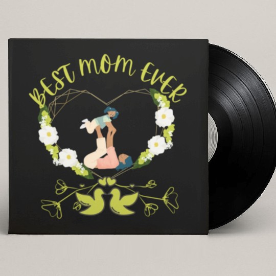 BEST MOM EVER MOTHER AND DAUGHTER DESIGN Custom Vinyl Record Sleeves