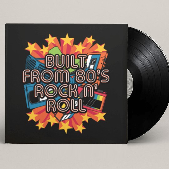 Built From Rock N Roll 1980 Musician Music Lover M Custom Vinyl Record Sleeves