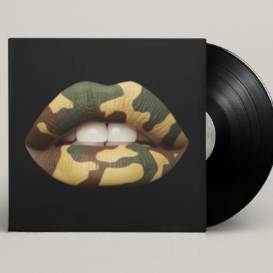 Camo Lips Custom Vinyl Record Sleeves