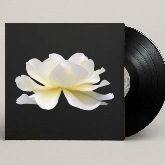 Lotus rose white flower Custom Vinyl Record Sleeves