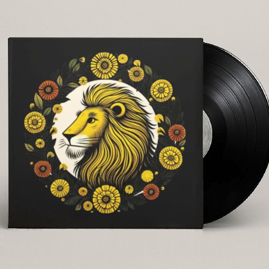 Marigold Leo Lion Custom Vinyl Record Sleeves