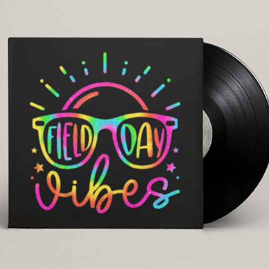 Field Day Vibes Teacher Kids Field Day 2024 Custom Vinyl Record Sleeves