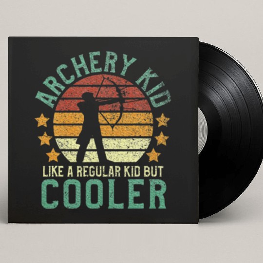 Archery Kid Bow and Arrow Young Archer Custom Vinyl Record Sleeves