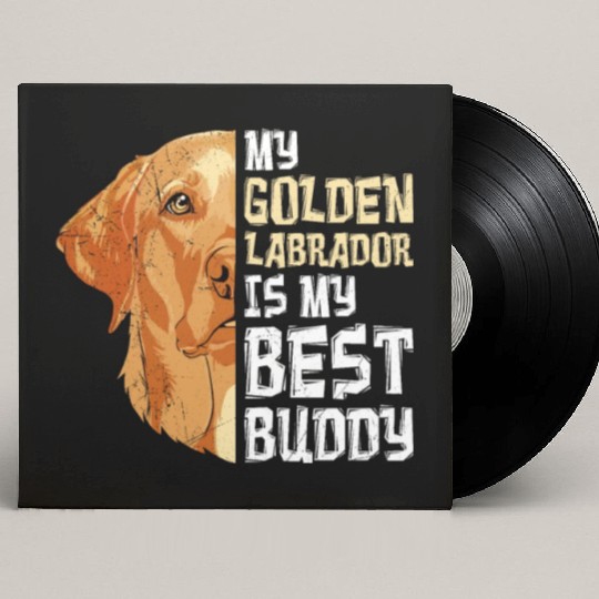 Labrador Dog My Golden Labrador my Best Buddy Custom Vinyl Record Sleeves