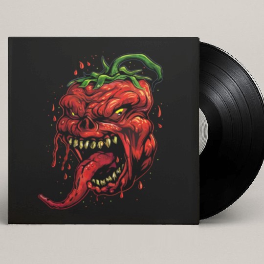BBQ Hot Chili Carolina Reaper Hot Sauce Gift idea Custom Vinyl Record Sleeves