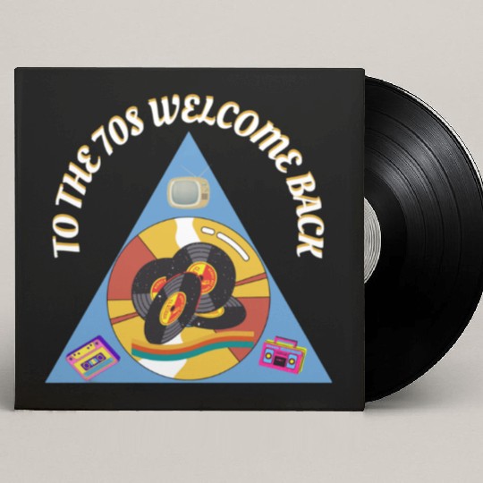 1970s Era Blue Retro Vintage Records Cassette Custom Vinyl Record Sleeves