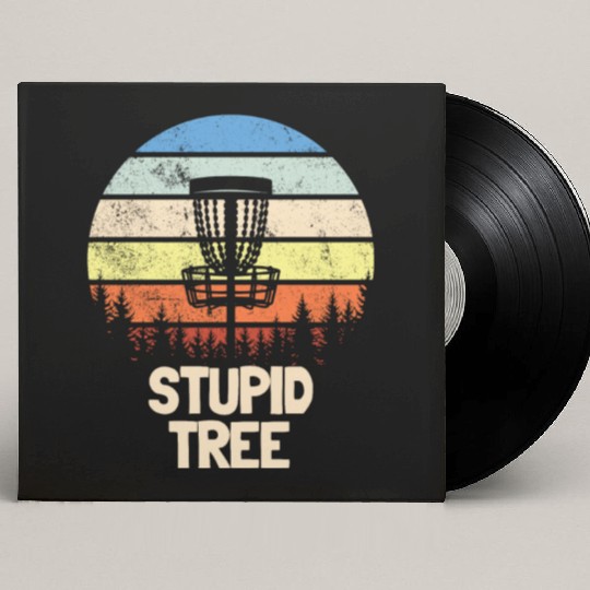 Stupid Tree Disc Golf Retro Funny Disc Golf Player Custom Vinyl Record Sleeves