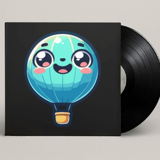 Happy Hot Air Balloon Custom Vinyl Record Sleeves