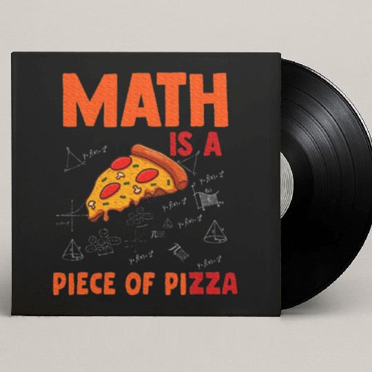 Pi Day Math is a piece of Pizza Math Custom Vinyl Record Sleeves