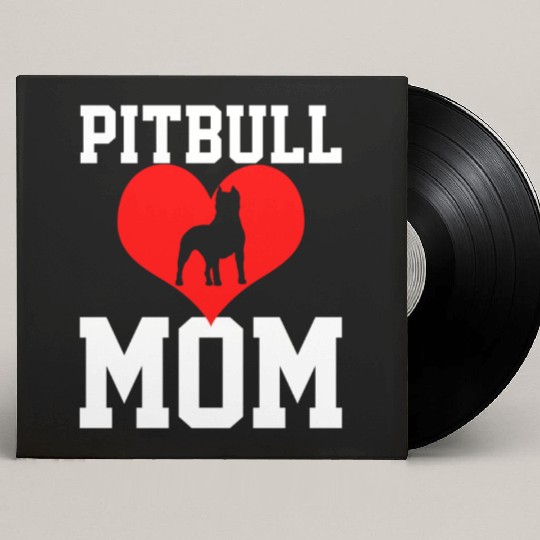 Embrace Your Pitbull Mom Identity with Heartfelt Custom Vinyl Record Sleeves