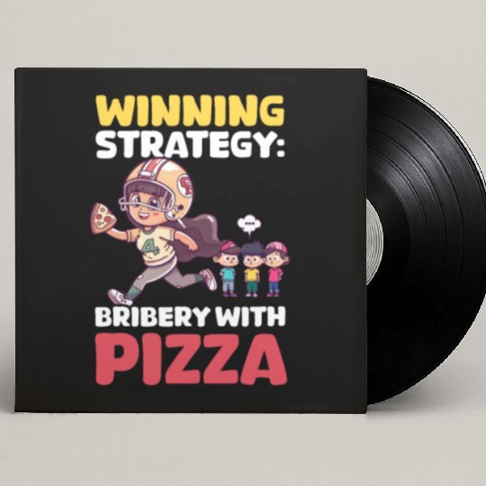 Football Mom Winning Strategy: Bribery with Pizza Custom Vinyl Record Sleeves
