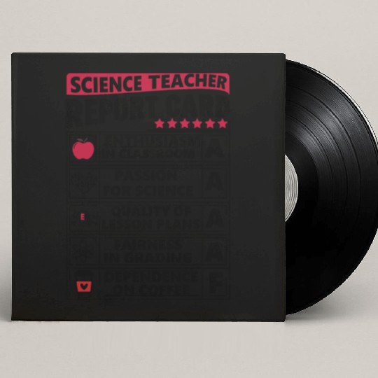 Science Teacher Report Card Custom Vinyl Record Sleeves