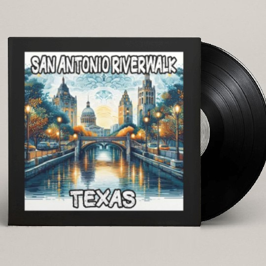 San Antonio Riverwalk Custom Vinyl Record Sleeves
