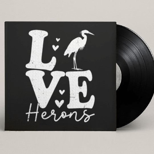 Love Heron Blue Heron Birds Lover Gifts Custom Vinyl Record Sleeves