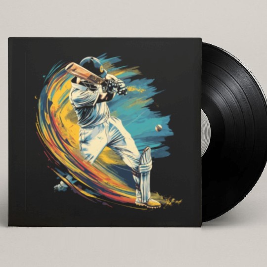 Cricket Player Sport US Custom Vinyl Record Sleeves