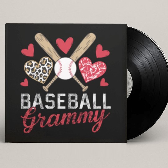 Baseball Grandma Grandmother Grandparents Day Custom Vinyl Record Sleeves
