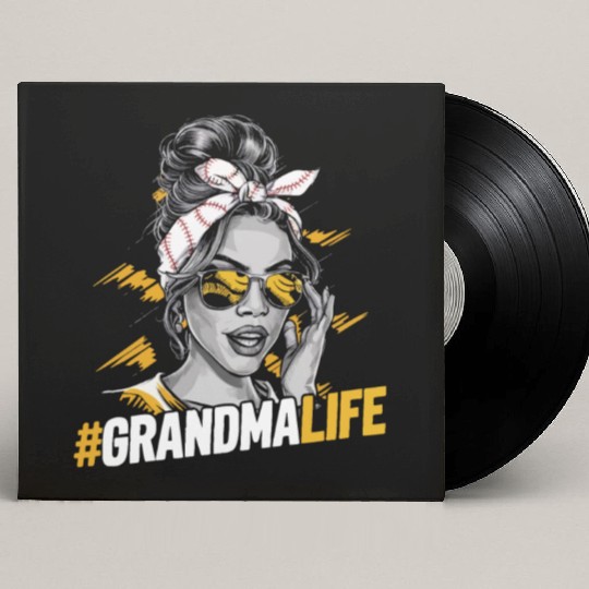 Baseball Grandma Grandmother Grandparents Day Custom Vinyl Record Sleeves