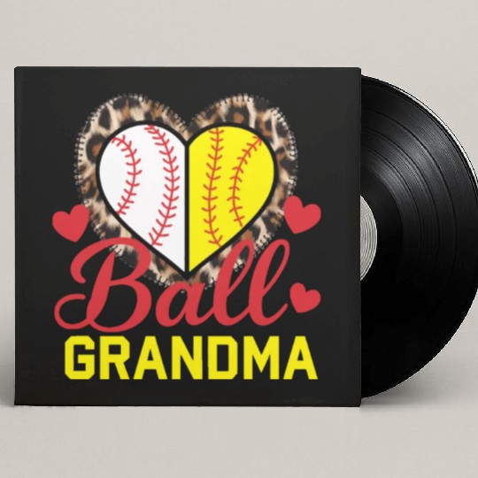 Baseball Grandma Grandmother Grandparents Day Custom Vinyl Record Sleeves