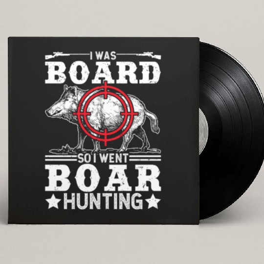 Boar Hunting Funny Wild Hog Hunter Custom Vinyl Record Sleeves
