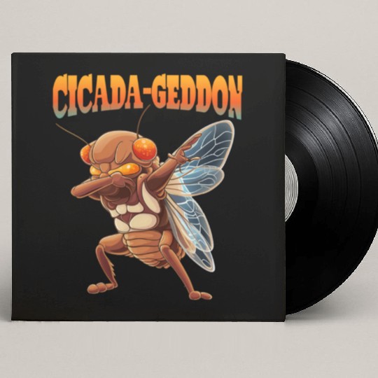 Funny Dabbing Cicada 2024 Dab Custom Vinyl Record Sleeves