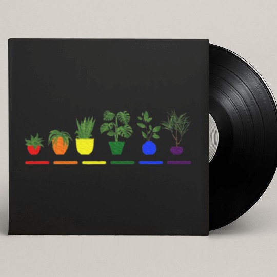 Plants LGBTQ Gardener Gardening Lover Gay Pride Custom Vinyl Record Sleeves