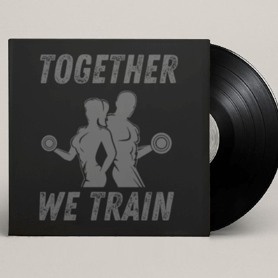 Together We Train Couple Gym Design Custom Vinyl Record Sleeves