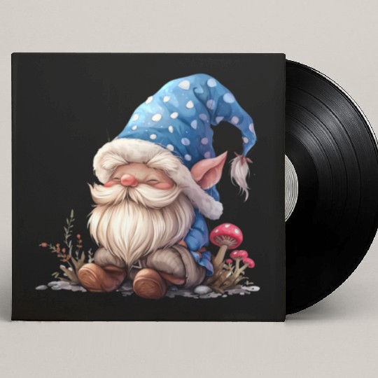Cute Kawaii Gnomes Clipart, Cute Gnomes PNG Custom Vinyl Record Sleeves