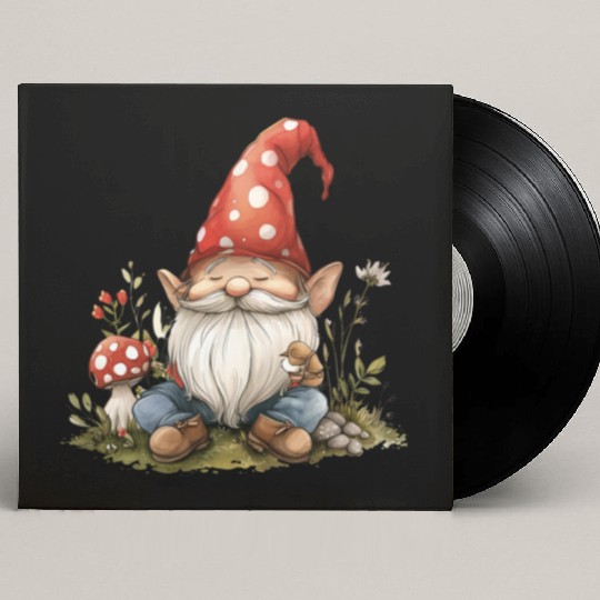 Cute Kawaii Gnomes Clipart, Cute Gnomes PNG Custom Vinyl Record Sleeves