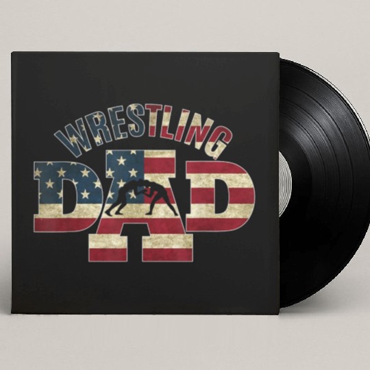 Wrestling Dad Gifts American Custom Vinyl Record Sleeves