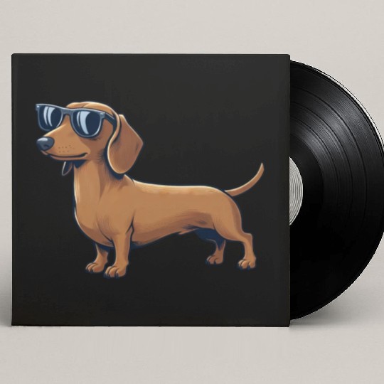 Cool Dachshund Dog Sunglasses Summer Style Custom Vinyl Record Sleeves