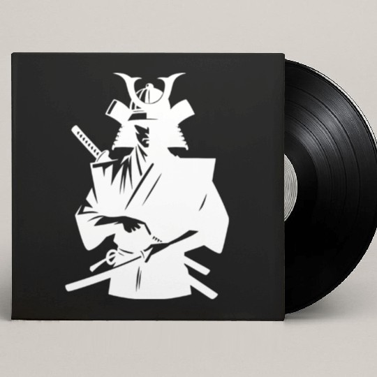 Japanese Samurai With Sword Custom Vinyl Record Sleeves
