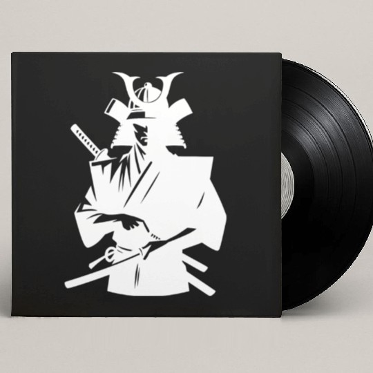 Japanese Samurai With Sword Custom Vinyl Record Sleeves