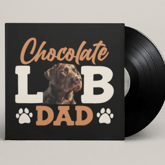 Labrador Owner CHOCOLATE LAB DAD Labrador Dog Custom Vinyl Record Sleeves