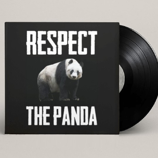 Respect The Panda Photo Animal Lover Cute Panda Custom Vinyl Record Sleeves