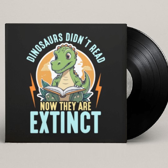 Literature Teacher Dinosaurs Didn't Read Librarian Custom Vinyl Record Sleeves
